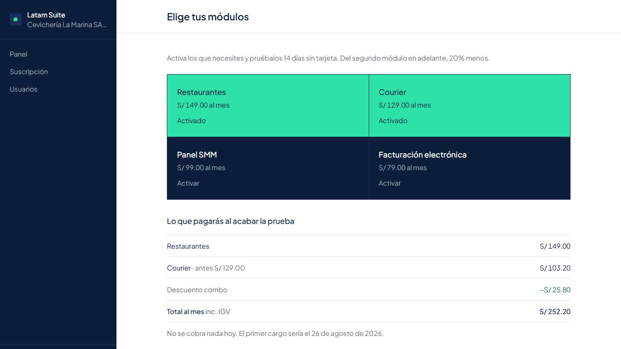Activa tus productos